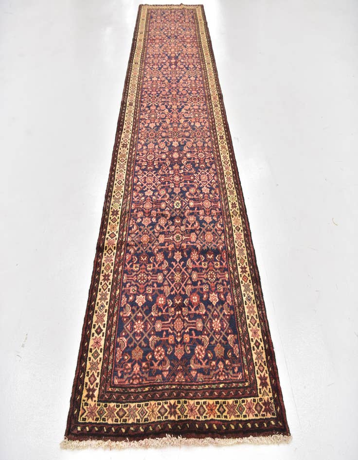 Detail image of 3' 7 x 13' 8 Hand Knotted Malayer Persian Wool Runner Rug