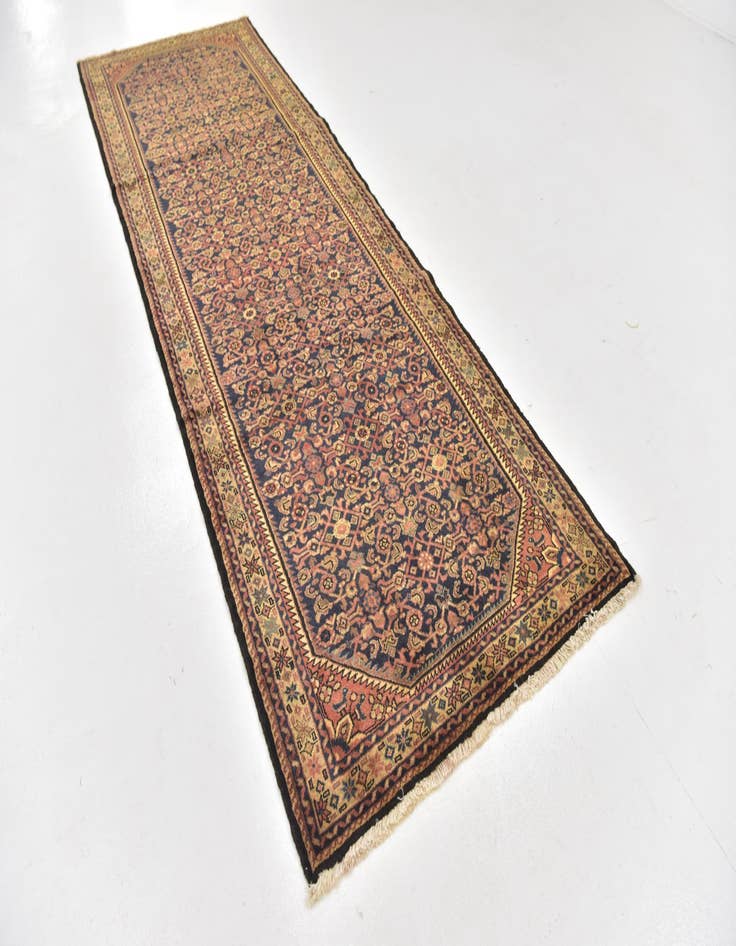 Detail image of 3' 7 x 10' 8 Hand Knotted Malayer Persian Wool Runner Rug