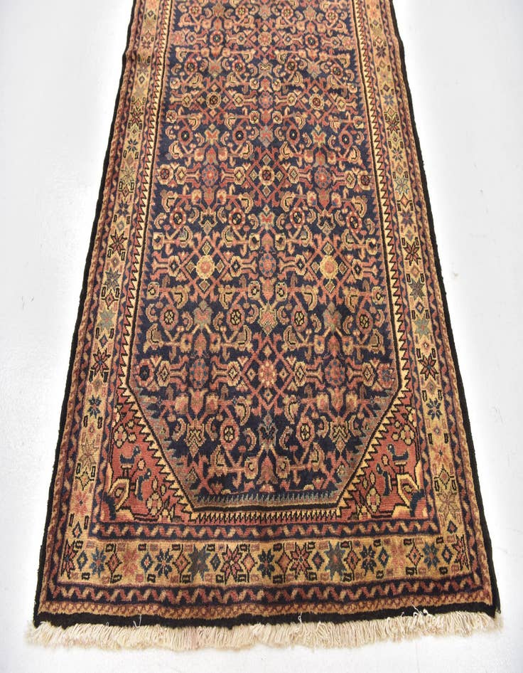 Detail image of 3' 7 x 10' 8 Hand Knotted Malayer Persian Wool Runner Rug