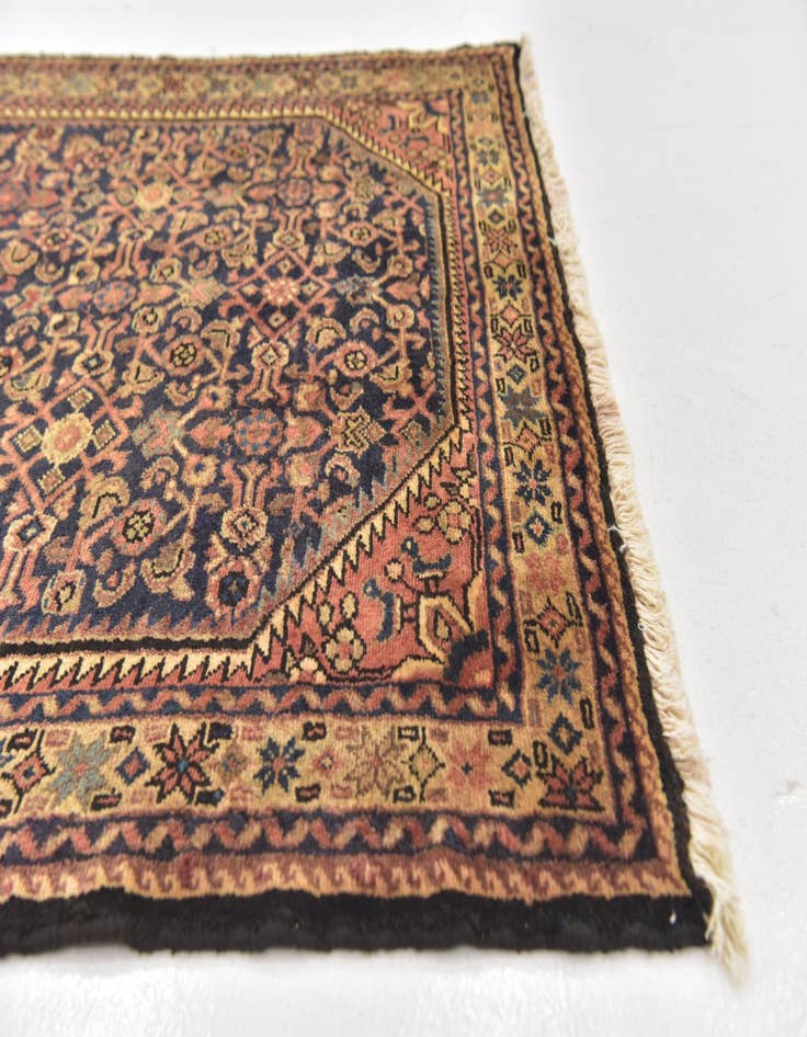 Detail image of 3' 7 x 10' 8 Hand Knotted Malayer Persian Wool Runner Rug