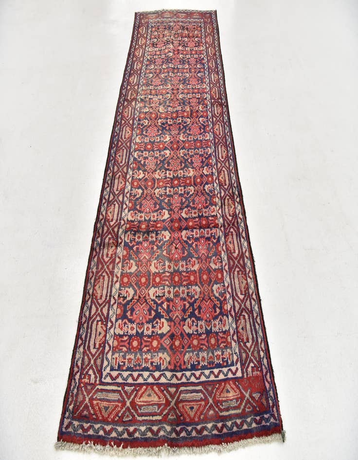 Detail image of  3' 7 x 10'  Hand Knotted Malayer Persian Wool Runner Rug