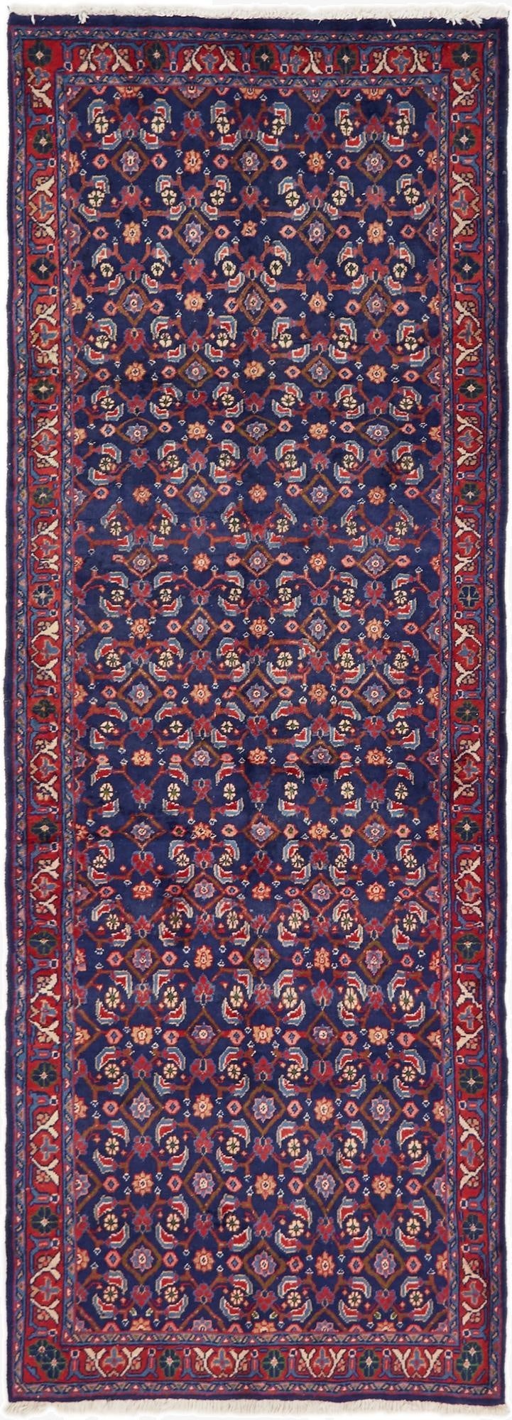  3' 6 x 10'  Hand Knotted Malayer Persian Wool Runner Rug