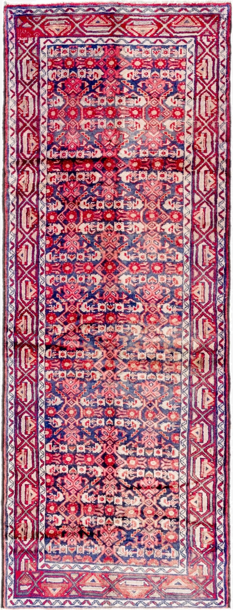  3' 7 x 10'  Hand Knotted Malayer Persian Wool Runner Rug