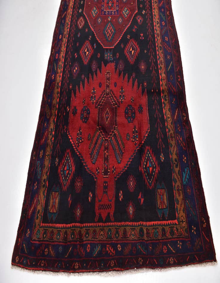 Detail image of 5' x 11' 8 Hand Knotted Meshkin Persian Wool Runner Rug