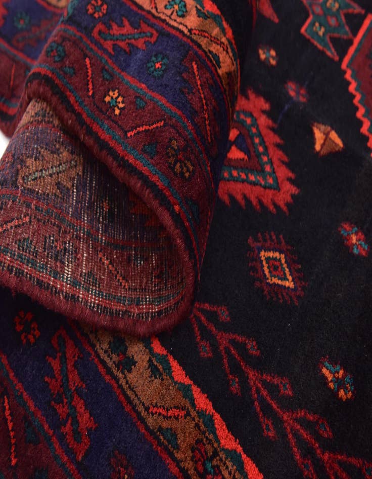 Detail image of 5' x 11' 8 Hand Knotted Meshkin Persian Wool Runner Rug