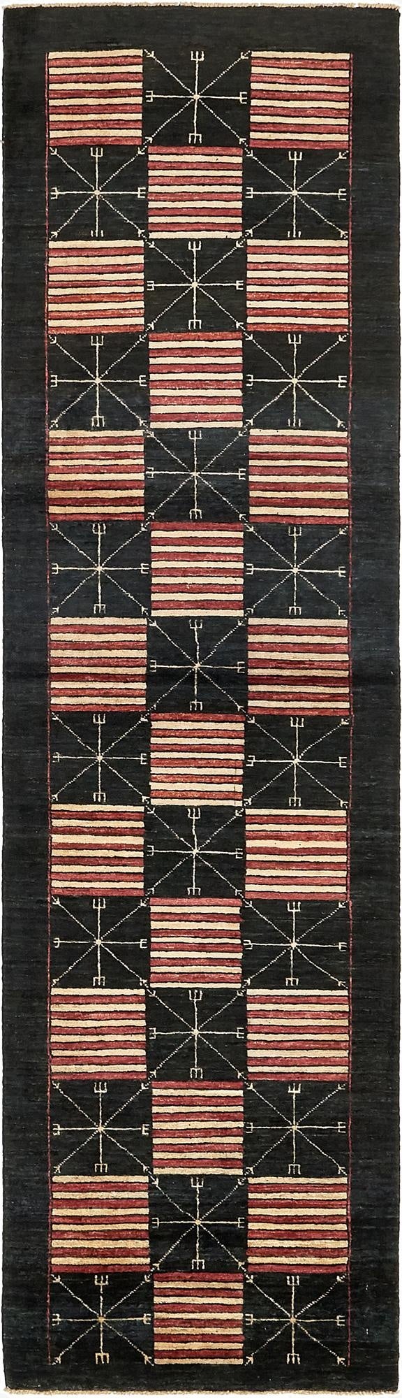  2' 6 x 9' 6  Hand Knotted Modern Ziegler Runner Rug