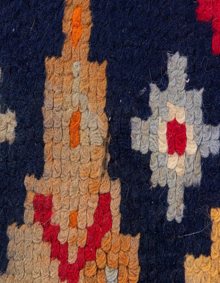 Detail image of  2' 2 x 4' 3  Hand Knotted Moroccan Wool Runner Rug