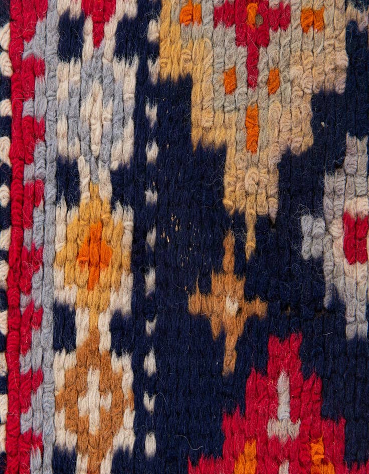 Detail image of  2' 2 x 4' 3  Hand Knotted Moroccan Wool Runner Rug