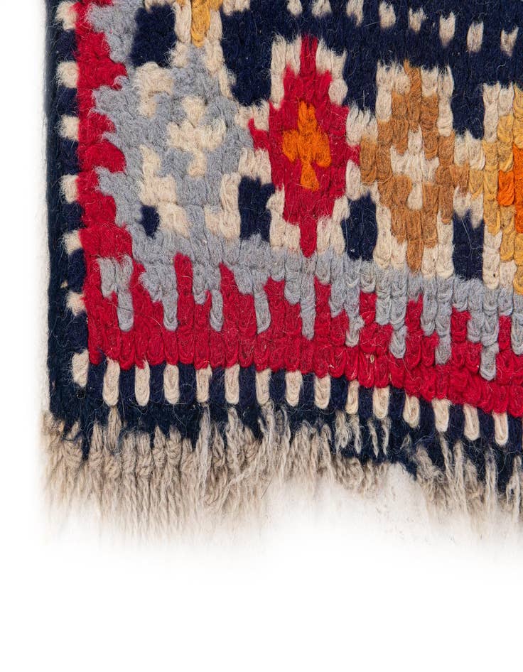 Detail image of  2' 2 x 4' 3  Hand Knotted Moroccan Wool Runner Rug