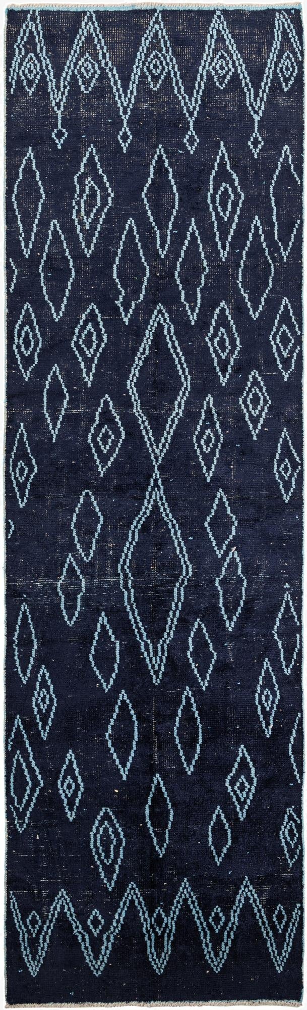  4' 4 x 15' 5  Hand Knotted Moroccan Wool Runner Rug