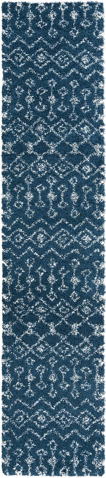  2' 7 x 12' Moroccan Trellis Shag Runner Rug