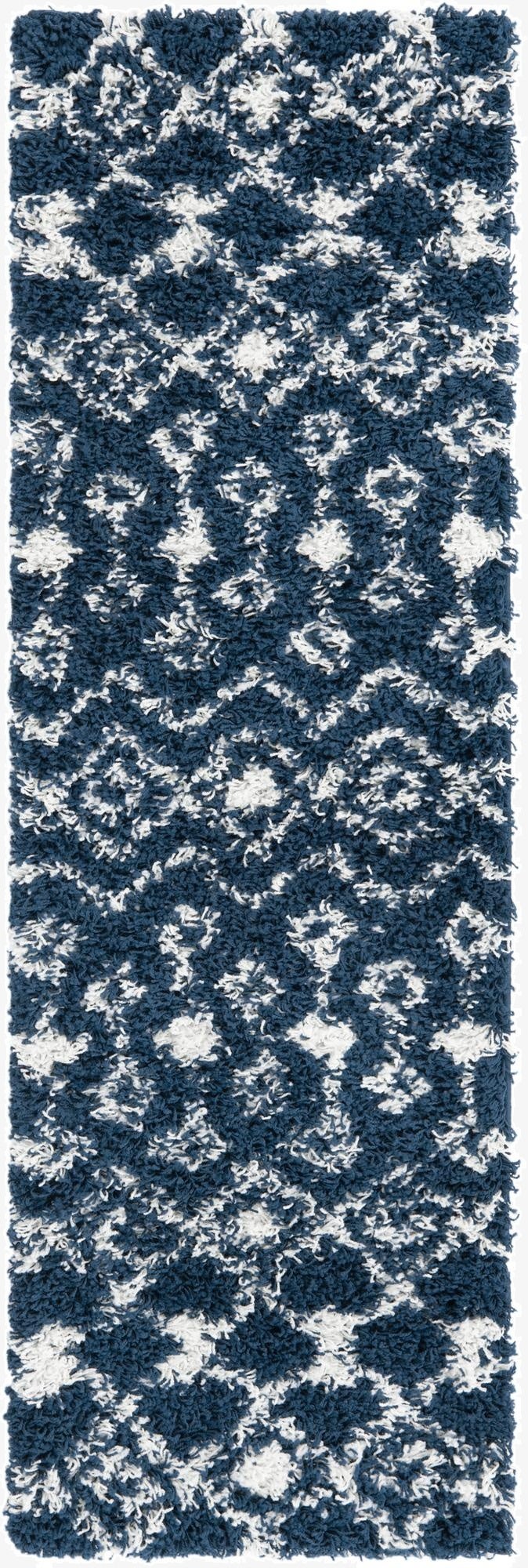  2' x 6' Moroccan Trellis Shag Runner Rug