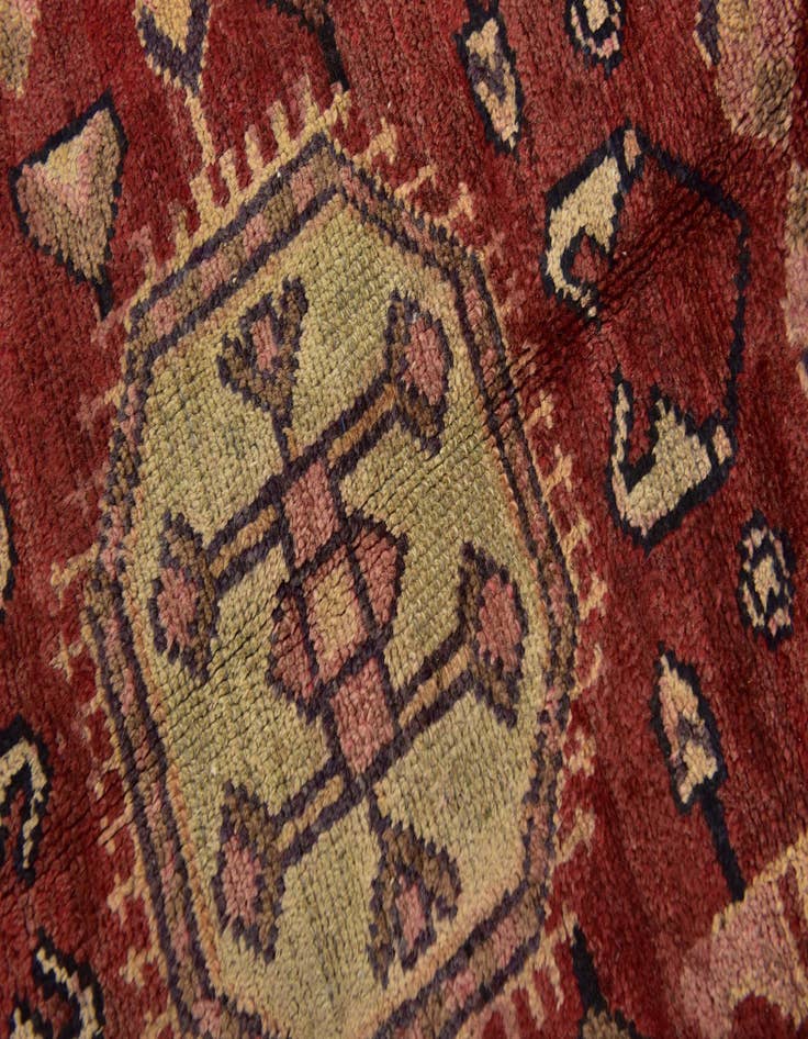Detail image of 3' 8 x 9' 3 Hand Knotted Nahavand Persian Wool Runner Rug