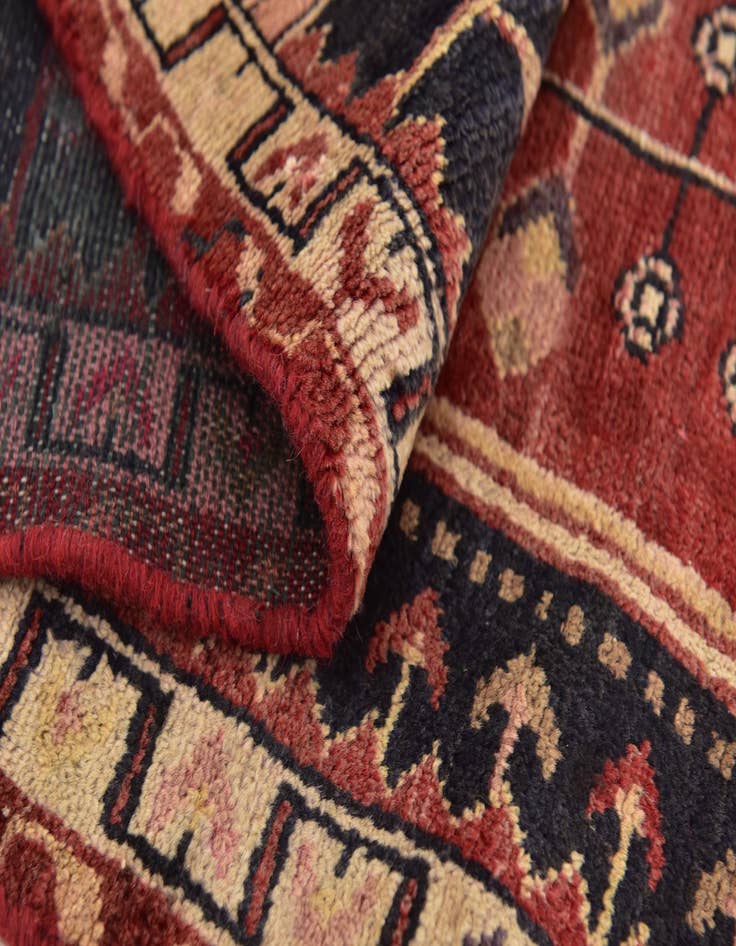 Detail image of 3' 8 x 9' 3 Hand Knotted Nahavand Persian Wool Runner Rug