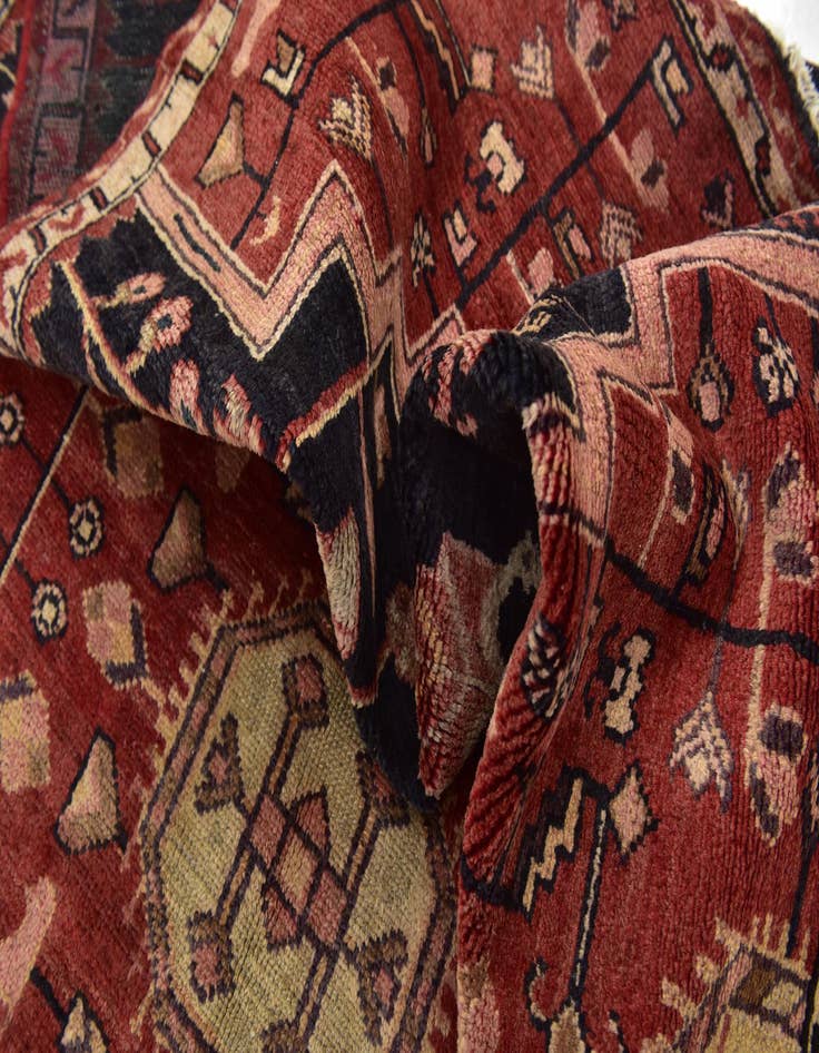 Detail image of 3' 8 x 9' 3 Hand Knotted Nahavand Persian Wool Runner Rug