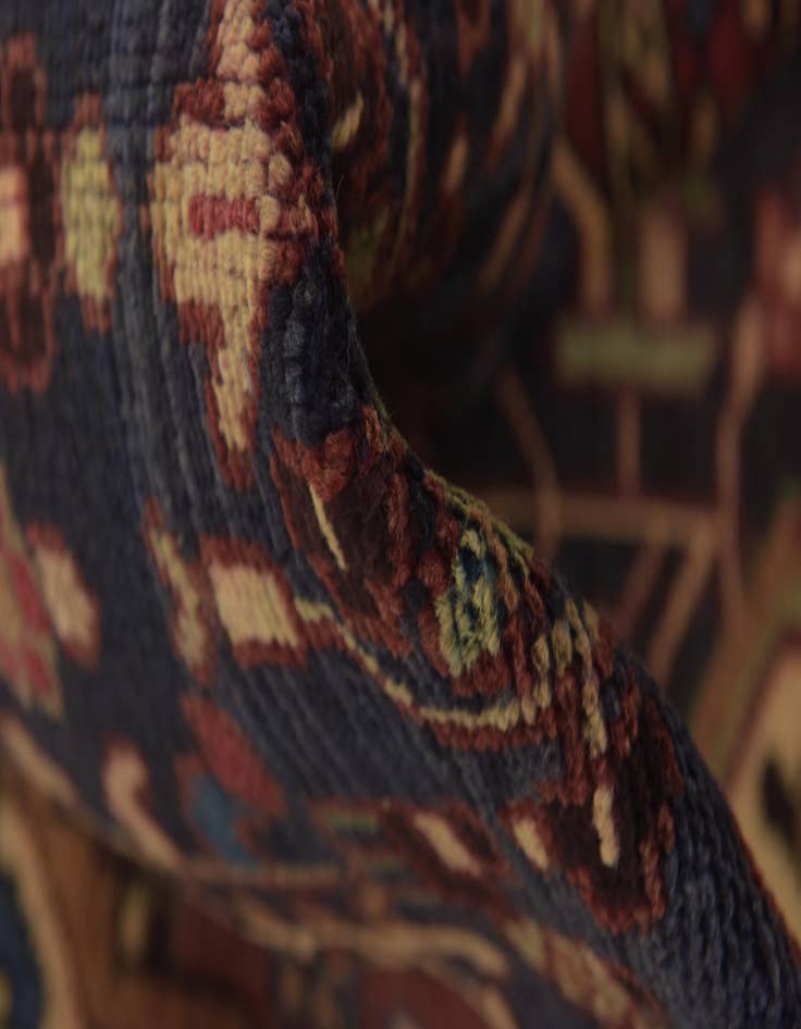 Detail image of  3' 9 x 10' 4  Hand Knotted Nahavand Persian Wool Runner Rug