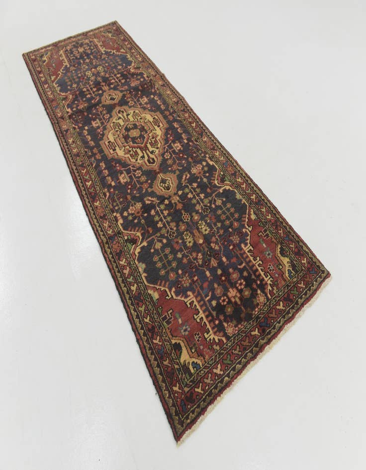 Detail image of  3' 9 x 10' 4  Hand Knotted Nahavand Persian Wool Runner Rug