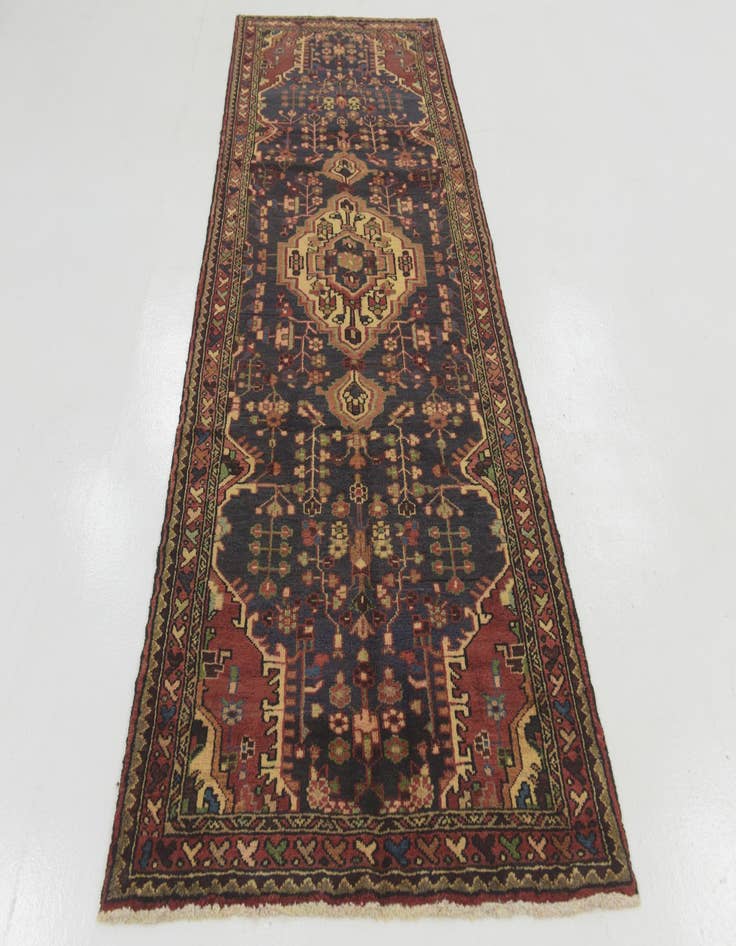 Detail image of  3' 9 x 10' 4  Hand Knotted Nahavand Persian Wool Runner Rug