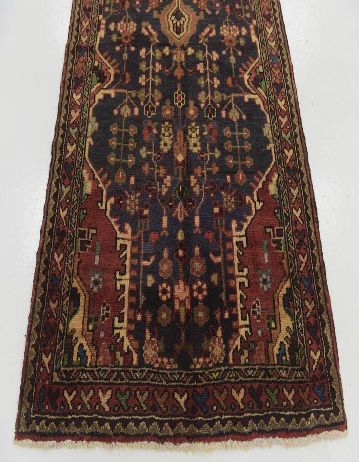 Detail image of  3' 9 x 10' 4  Hand Knotted Nahavand Persian Wool Runner Rug