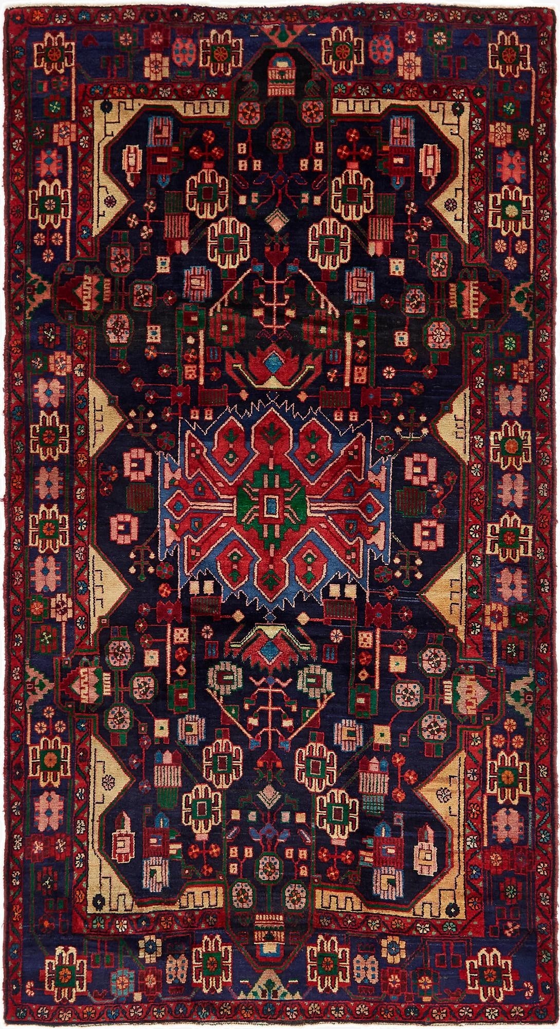  5' 5 x 10'  Hand Knotted Nahavand Persian Wool Runner Rug