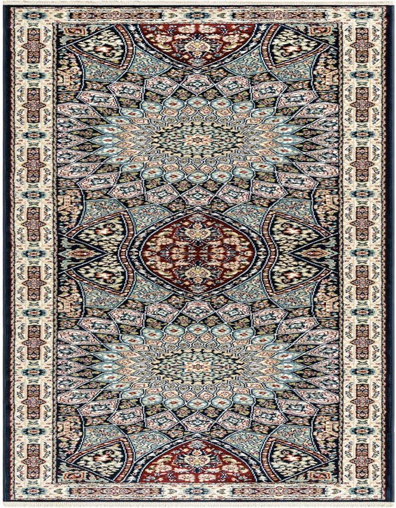 Detail image of  2' 7 x 9' Nain Design Runner Rug