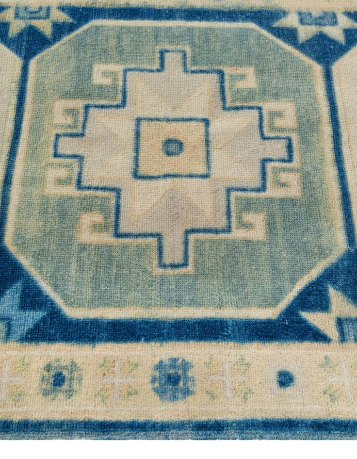 Detail image of  3' x 9' 11  Hand Knotted Oushak Wool Runner Rug