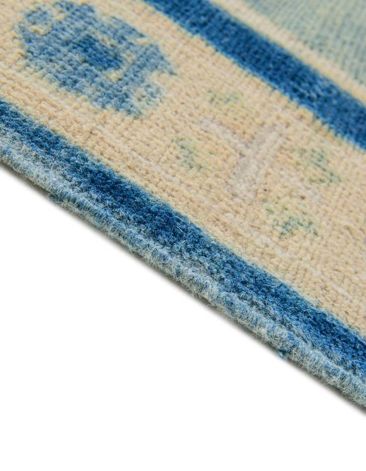 Detail image of  3' x 9' 11  Hand Knotted Oushak Wool Runner Rug