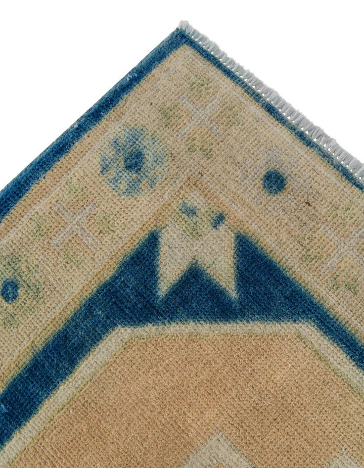 Detail image of  3' x 9' 11  Hand Knotted Oushak Wool Runner Rug