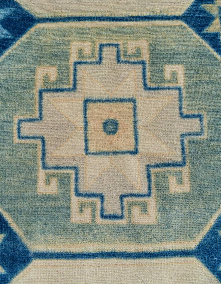 Detail image of  3' x 9' 11  Hand Knotted Oushak Wool Runner Rug