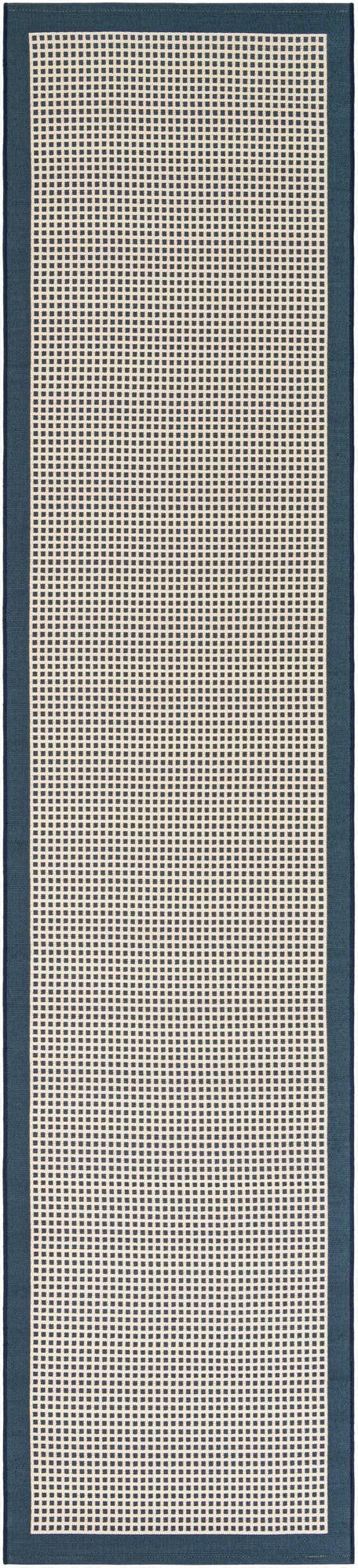  2' 7 x 12'  Washable Border Indoor / Outdoor Runner Rug