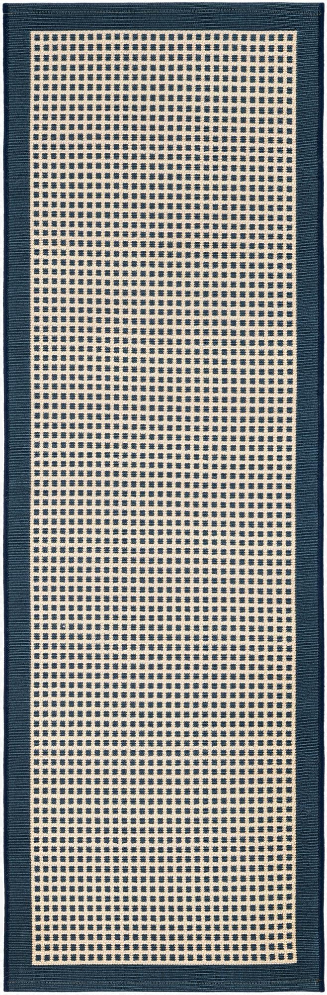  2' x 6'  Washable Border Indoor / Outdoor Runner Rug