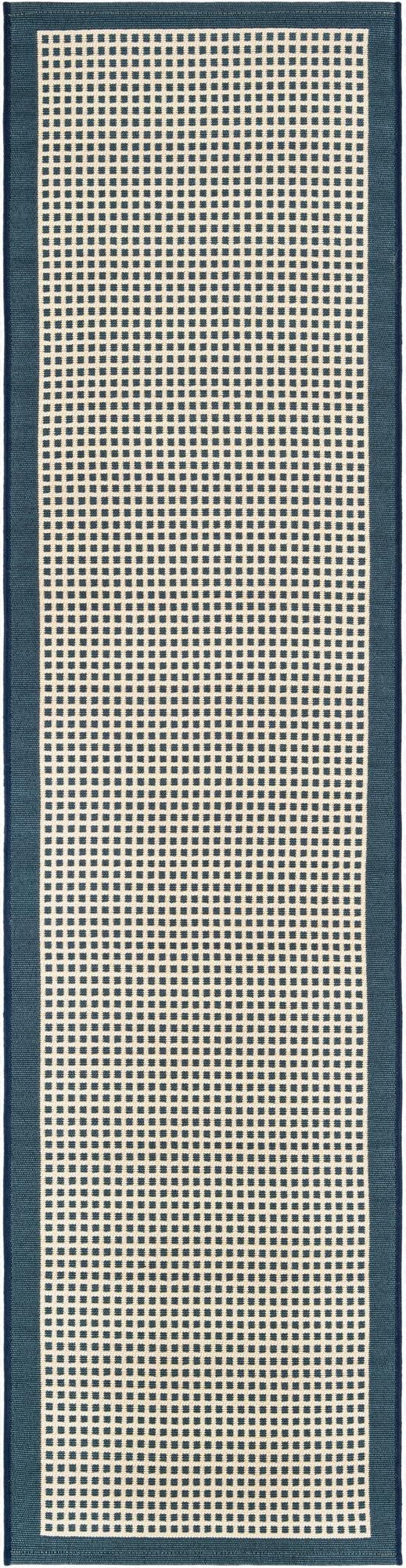  2' x 8'  Washable Border Indoor / Outdoor Runner Rug