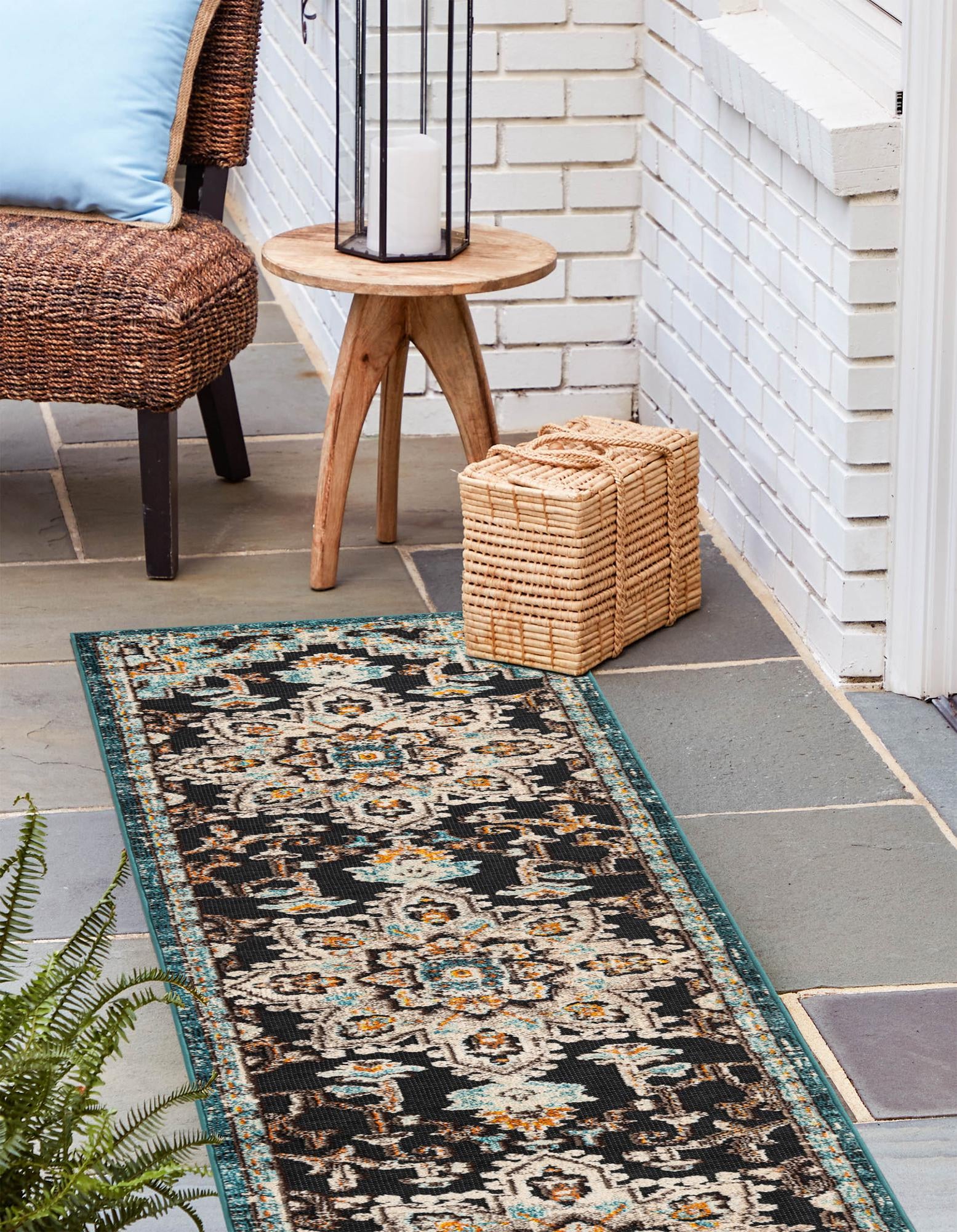 Navy Blue 2' 7 x 12' Casablanca Indoor / Outdoor Runner Rug | Rugs.com