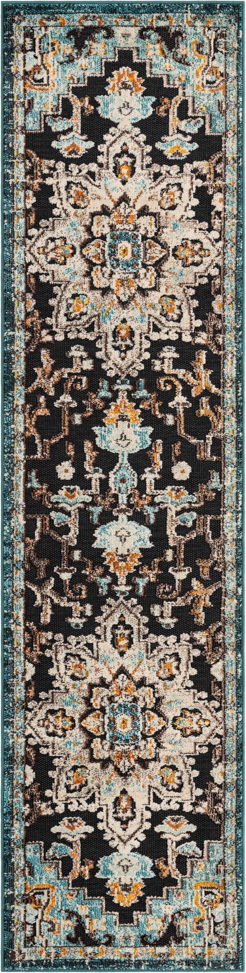  2' 7 x 10'  Washable Casablanca Indoor / Outdoor Runner Rug