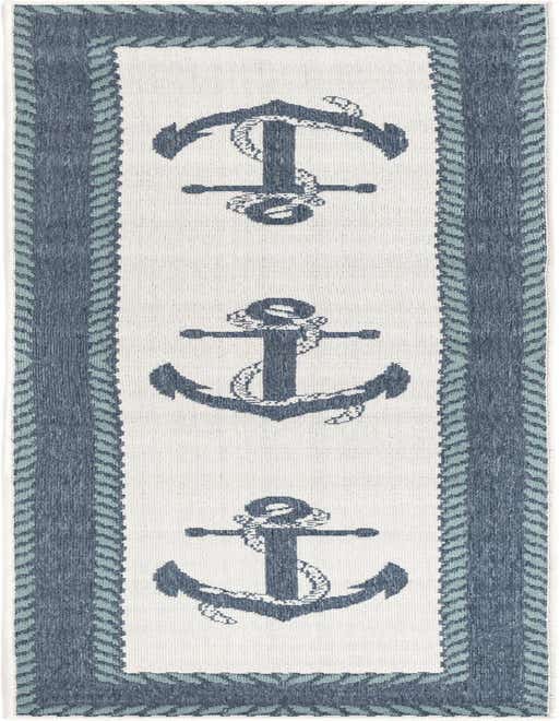 Primary image  2' x 8'  Washable Coastal Indoor / Outdoor Runner Rug