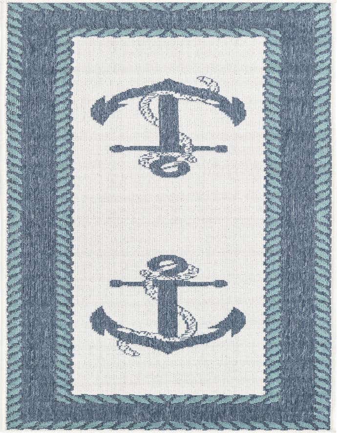 Primary image  2' x 6'  Washable Coastal Indoor / Outdoor Runner Rug