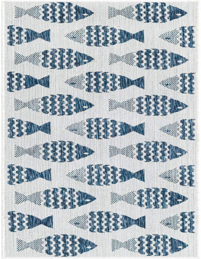 Primary image  2' x 6'  Washable Coastal Indoor / Outdoor Runner Rug