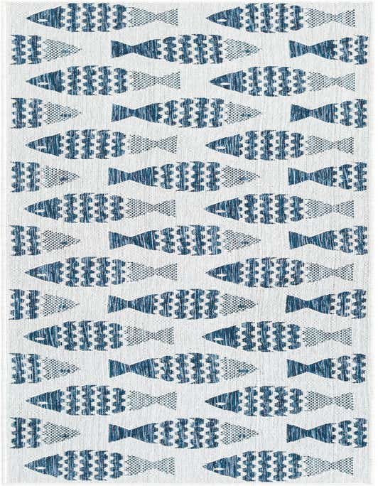 Primary image  2' x 8'  Washable Coastal Indoor / Outdoor Runner Rug