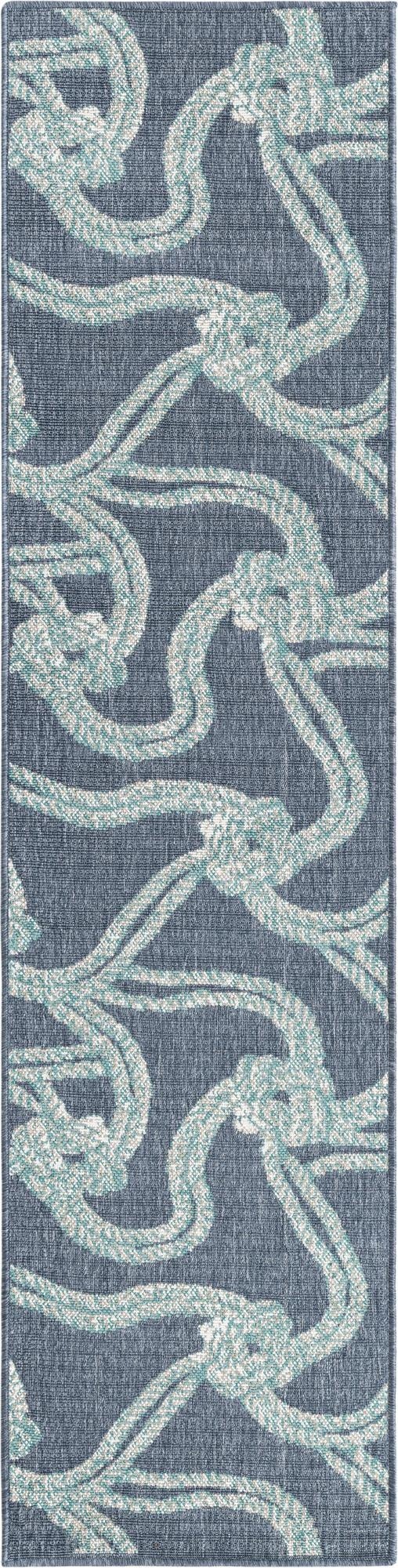  2' x 8'  Washable Coastal Indoor / Outdoor Runner Rug