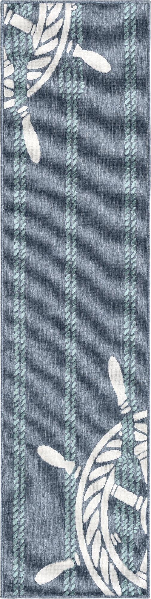 Primary image  2' x 8'  Washable Coastal Indoor / Outdoor Runner Rug
