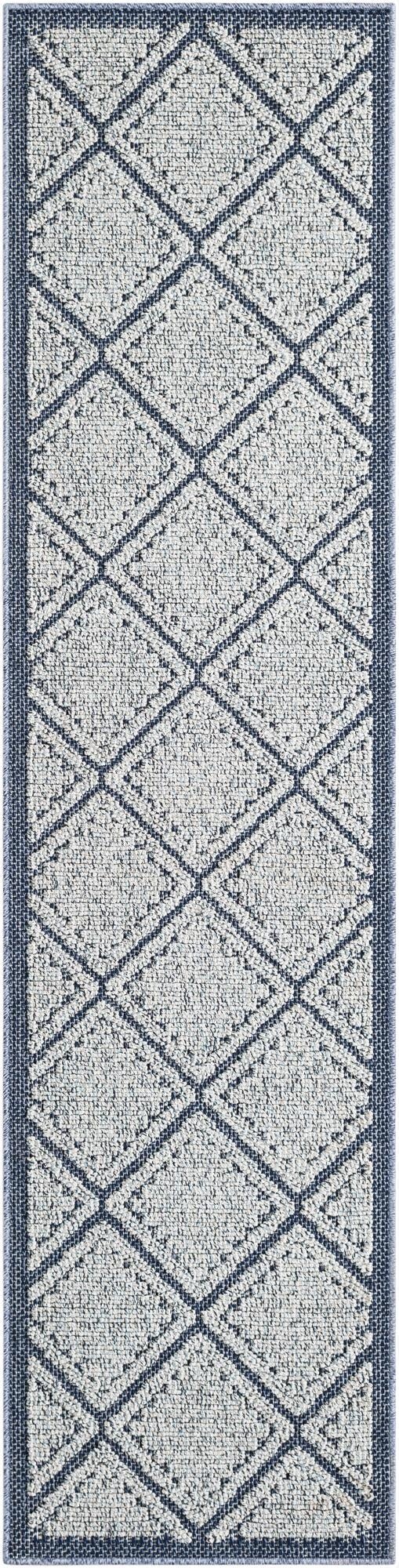  2' x 8'  Washable Lattice Indoor / Outdoor Runner Rug