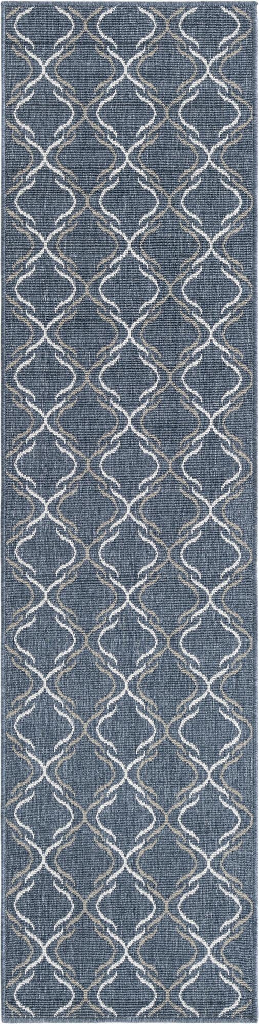 2' x 8'  Washable Lattice Indoor / Outdoor Runner Rug