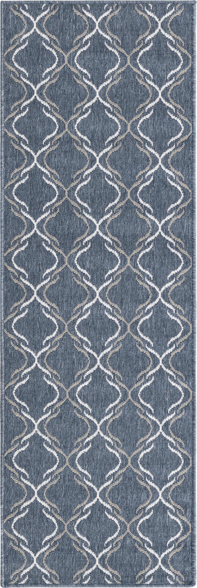  2' x 6'  Washable Lattice Indoor / Outdoor Runner Rug