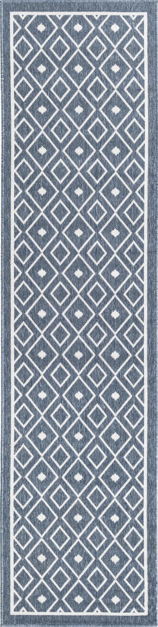  2' x 8'  Washable Lattice Indoor / Outdoor Runner Rug