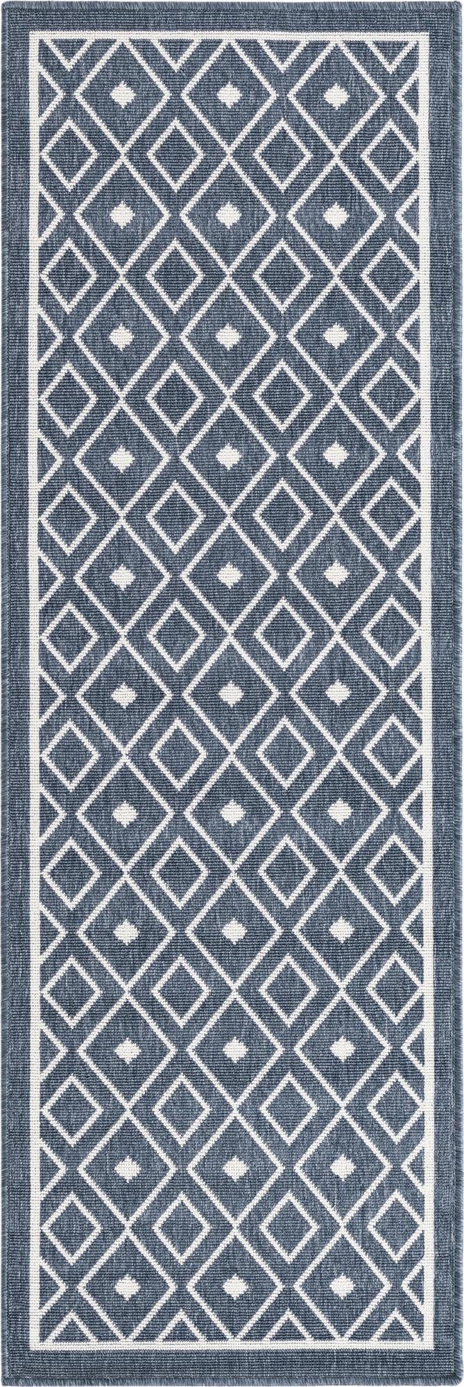 2' x 6'  Washable Lattice Indoor / Outdoor Runner Rug