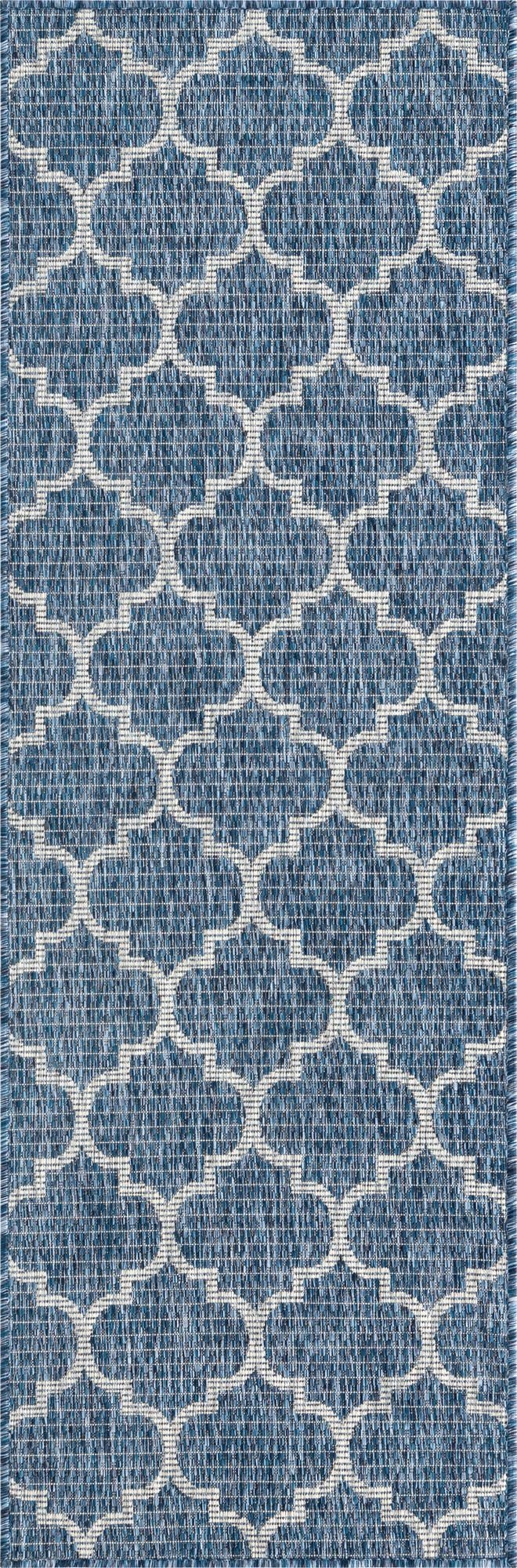  2' x 6'  Washable Lattice Indoor / Outdoor Runner Rug