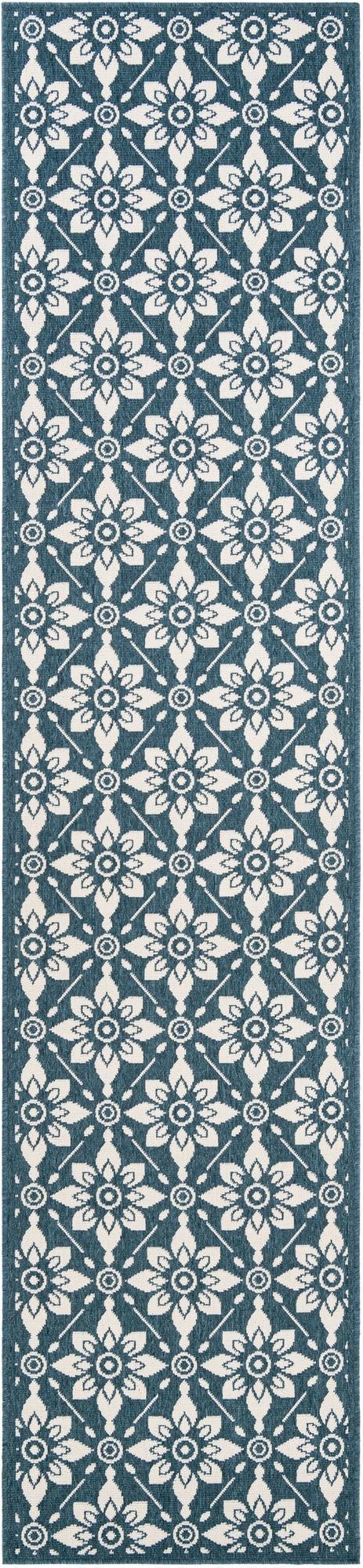  2' 7 x 12'  Washable Lattice Indoor / Outdoor Runner Rug