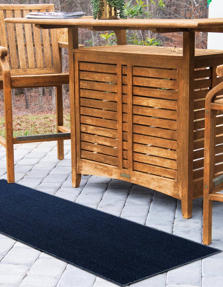 Detail image of  2' 7 x 12'  Washable Solid Indoor / Outdoor Runner Rug