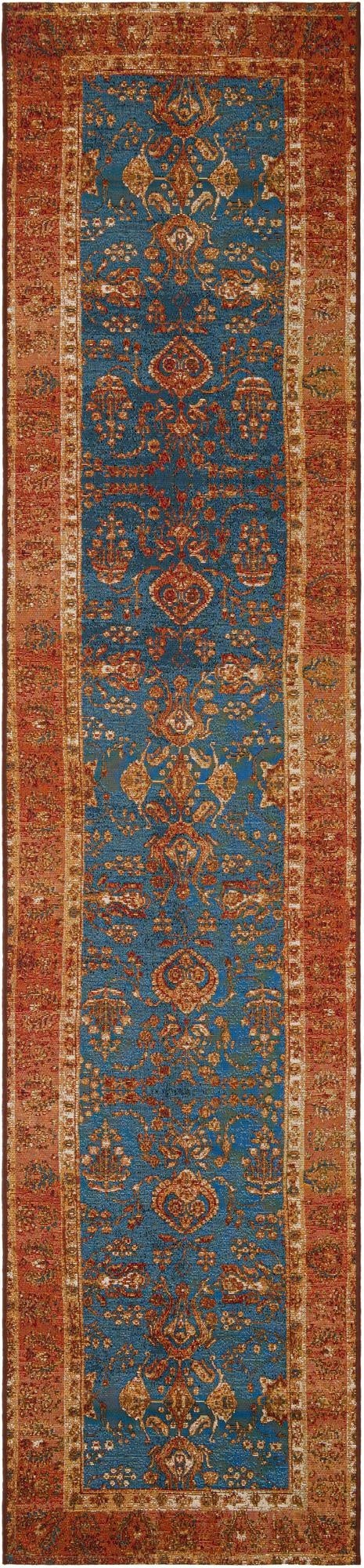  2' 7 x 12'  Washable Traditional Indoor / Outdoor Runner Rug