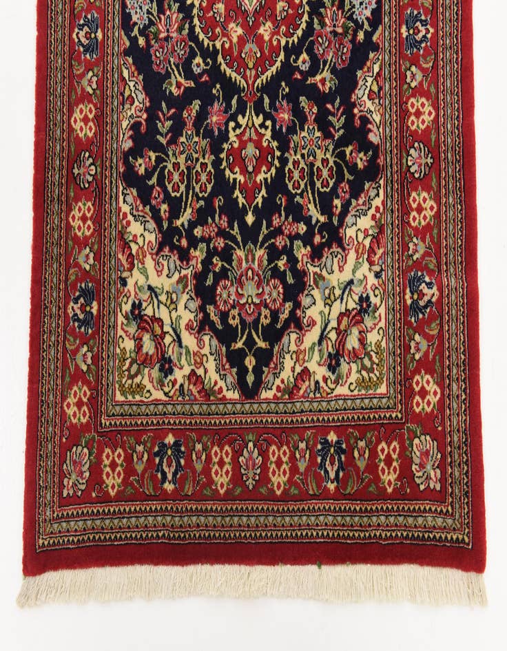 Detail image of  2' 7 x 16' 2  Hand Knotted Qom Persian Wool Runner Rug